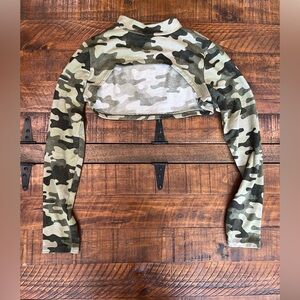 Almost Famous Camo Shrug